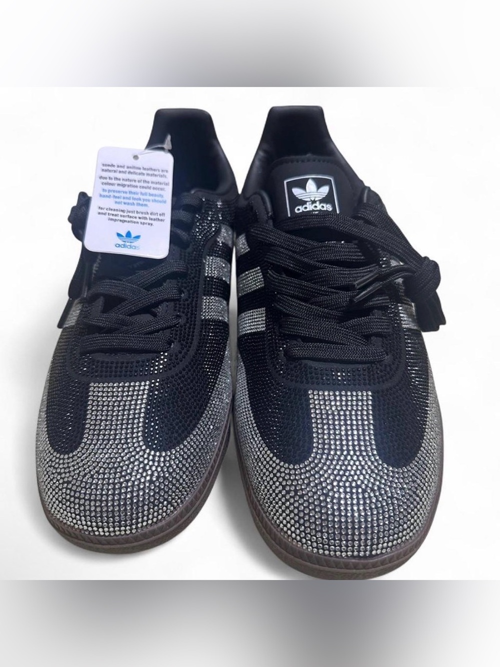 Adidas Samba OG Rhinestone Black Silver Mens size 11 Womens Size 12 No Box 📦
